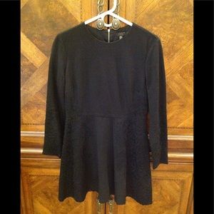 Ted Baker London black dress with lace  inserts.